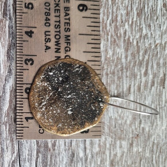 Handcrafted Paper Mache Dangle Earrings - Picture 4 of 4